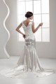 V-Neck Satin Sleeveless Handmade Flowers Wedding Dresses 2031045 V-Neck Satin Sleeveless Handmade Flowers Wedding Dresses 2031045