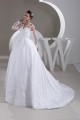 A-Line V-Neck Satin Fine Netting Long Sleeve Beaded Lace Wedding Dresses 2031047 A-Line V-Neck Satin Fine Netting Long Sleeve Beaded Lace Wedding Dresses 2031047