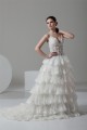 A-Line V-Neck Satin Organza Sleeveless Lace Embellished Wedding Dresses 2031048 A-Line V-Neck Satin Organza Sleeveless Lace Embellished Wedding Dresses 2031048