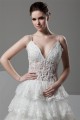 A-Line V-Neck Satin Organza Sleeveless Lace Embellished Wedding Dresses 2031048 A-Line V-Neck Satin Organza Sleeveless Lace Embellished Wedding Dresses 2031048