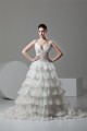 A-Line V-Neck Satin Organza Sleeveless Lace Embellished Wedding Dresses 2031048 A-Line V-Neck Satin Organza Sleeveless Lace Embellished Wedding Dresses 2031048