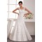 Scoop Satin Organza A-Line Wedding Dresses 2031052