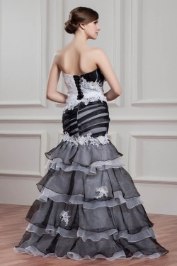 Sleeveless Mermaid/Trumpet Satin Organza Wedding Dresses 2031053