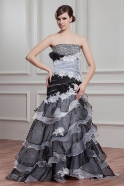 Sleeveless Mermaid/Trumpet Satin Organza Wedding Dresses 2031053