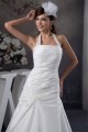 Wonderful A-Line Satin Taffeta Sleeveless Halter Wedding Dresses 2031058 Wonderful A-Line Satin Taffeta Sleeveless Halter Wedding Dresses 2031058