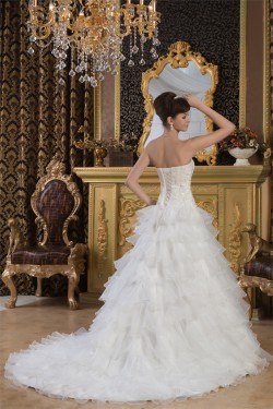 Wonderful A-Line Sleeveless Satin Sweetheart Beaded Wedding Dresses 2031059