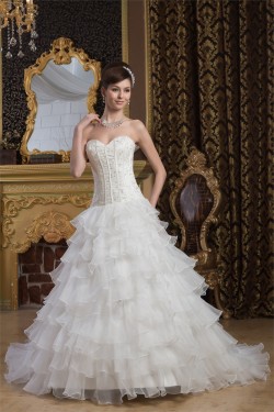 Wonderful A-Line Sleeveless Satin Sweetheart Beaded Wedding Dresses 2031059