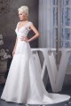 Wonderful A-Line Sleeveless V-Neck Satin Lace Wedding Dresses 2031061