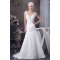 Wonderful A-Line Sleeveless V-Neck Satin Lace Wedding Dresses 2031061