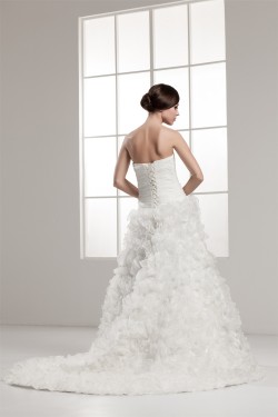 Wonderful A-Line Sweetheart Satin Sleeveless Wedding Dresses 2031063