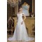 Wonderful Off-the-Shoulder A-Line Sleeveless Beaded Lace Wedding Dresses 2031065