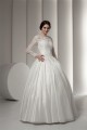 Wonderful Portrait Long Sleeve Satin Fine Netting Lace Floor-Length Wedding Dresses 2031066 Wonderful Portrait Long Sleeve Satin Fine Netting Lace Floor-Length Wedding Dresses 2031066