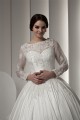 Wonderful Portrait Long Sleeve Satin Fine Netting Lace Floor-Length Wedding Dresses 2031066 Wonderful Portrait Long Sleeve Satin Fine Netting Lace Floor-Length Wedding Dresses 2031066