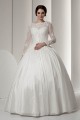 Wonderful Portrait Long Sleeve Satin Fine Netting Lace Floor-Length Wedding Dresses 2031066 Wonderful Portrait Long Sleeve Satin Fine Netting Lace Floor-Length Wedding Dresses 2031066