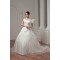 Wonderful Satin Sleeveless A-Line Off-the-Shoulder Wedding Dresses 2031068
