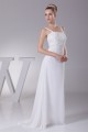 A-Line Chiffon Spaghetti Straps Beaded Wedding Dresses 2030107