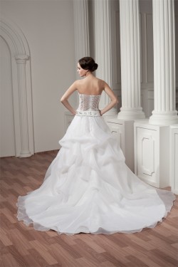 Wonderful Sleeveless Sweetheart Satin A-Line Best Wedding Dresses 2031073