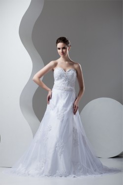 Wonderful A-Line Sweetheart Sleeveless Beaded Lace Wedding Dresses 2031074