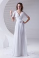 A-Line Chiffon Satin Flared Sleeves V-Neck Wedding Dresses 2031077 A-Line Chiffon Satin Flared Sleeves V-Neck Wedding Dresses 2031077