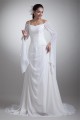 A-Line Chiffon Satin Spaghetti Straps 3/4 Length Sleeve Wedding Dresses 2031078 A-Line Chiffon Satin Spaghetti Straps 3/4 Length Sleeve Wedding Dresses 2031078