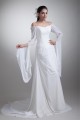 A-Line Chiffon Satin Spaghetti Straps 3/4 Length Sleeve Wedding Dresses 2031078 A-Line Chiffon Satin Spaghetti Straps 3/4 Length Sleeve Wedding Dresses 2031078