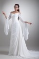 A-Line Chiffon Satin Spaghetti Straps 3/4 Length Sleeve Wedding Dresses 2031078 A-Line Chiffon Satin Spaghetti Straps 3/4 Length Sleeve Wedding Dresses 2031078