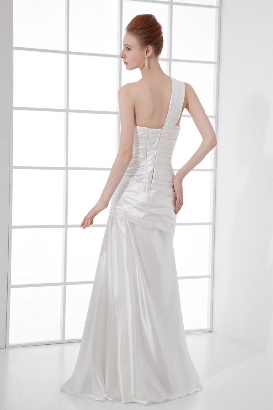 A-Line Floor-Length Sleeveless One-Shoulder Beaded Wedding Dresses 2031079 A-Line Floor-Length Sleeveless One-Shoulder Beaded Wedding Dresses 2031079