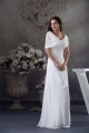 A-Line Chiffon V-Neck Floor-Length New Arrival Wedding Dresses 2030108