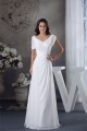 A-Line Chiffon V-Neck Floor-Length New Arrival Wedding Dresses 2030108