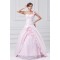 A-Line Satin Lace Sleeveless One-Shoulder Wedding Dresses with Color 2031081
