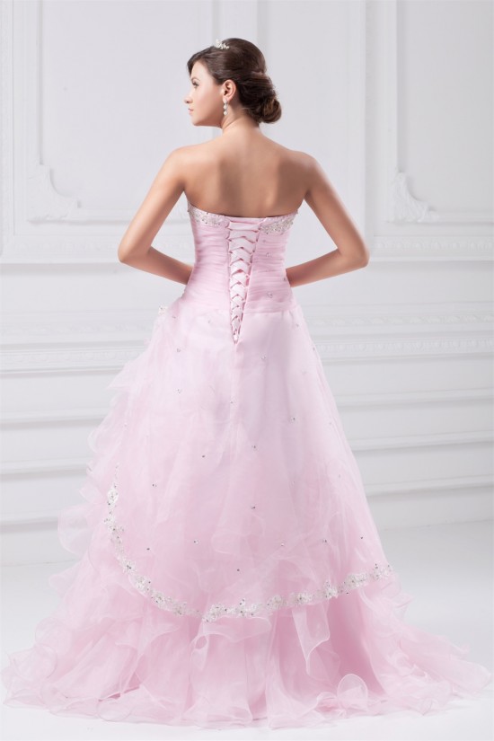 A-Line Satin Organza Sleeveless Sweetheart Wedding Dresses with Color 2031082 A-Line Satin Organza Sleeveless Sweetheart Wedding Dresses with Color 2031082