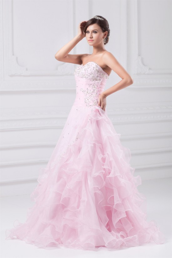 A-Line Satin Organza Sleeveless Sweetheart Wedding Dresses with Color 2031082 A-Line Satin Organza Sleeveless Sweetheart Wedding Dresses with Color 2031082
