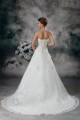 A-Line Sleeveless Sweetheart Lace Fine Netting Wedding Dresses 2031086