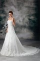 A-Line Sleeveless Sweetheart Lace Fine Netting Wedding Dresses 2031086