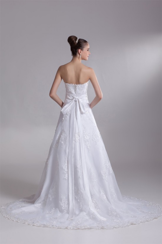 A-Line Sleeveless Sweetheart Satin Lace New Arrival Wedding Dresses 2031087 A-Line Sleeveless Sweetheart Satin Lace New Arrival Wedding Dresses 2031087