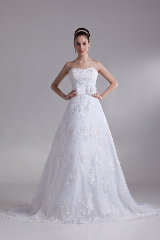 A-Line Sleeveless Sweetheart Satin Lace New Arrival Wedding Dresses 2031087 A-Line Sleeveless Sweetheart Satin Lace New Arrival Wedding Dresses 2031087