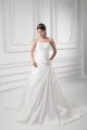 A-Line Sleeveless Taffeta Spaghetti Straps Beaded Wedding Dresses 2031088