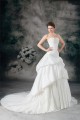 A-Line Soft Sweetheart Taffeta Sleeveless Beaded Applique Wedding Dresses 2031091