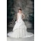A-Line Soft Sweetheart Taffeta Sleeveless Beaded Applique Wedding Dresses 2031091