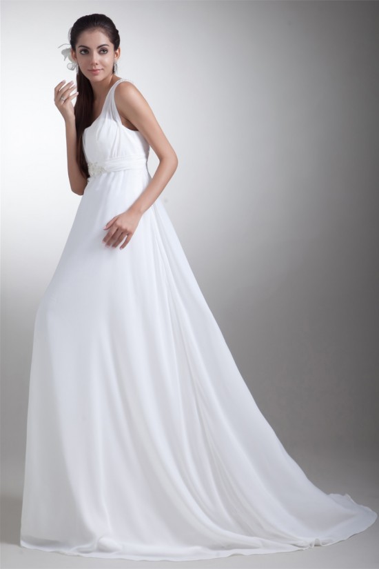 A-Line V-Neck Chiffon Satin Sleeveless Wedding Dresses Maternity Wedding Dresses 2031098 A-Line V-Neck Chiffon Satin Sleeveless Wedding Dresses Maternity Wedding Dresses 2031098