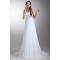 A-Line V-Neck Chiffon Satin Sleeveless Wedding Dresses Maternity Wedding Dresses 2031098