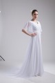 A-Line Chiffon V-Neck Half Elbow Sleeve Wedding Dresses 2030110