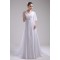 A-Line Chiffon V-Neck Half Elbow Sleeve Wedding Dresses 2030110