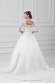 A-Line V-Neck Half Elbow Sleeve Lace Taffeta Embellished Wedding Dresses 2031100 A-Line V-Neck Half Elbow Sleeve Lace Taffeta Embellished Wedding Dresses 2031100