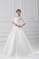 A-Line V-Neck Half Elbow Sleeve Lace Taffeta Embellished Wedding Dresses 2031100 A-Line V-Neck Half Elbow Sleeve Lace Taffeta Embellished Wedding Dresses 2031100