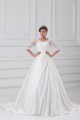 A-Line V-Neck Half Elbow Sleeve Lace Taffeta Embellished Wedding Dresses 2031100 A-Line V-Neck Half Elbow Sleeve Lace Taffeta Embellished Wedding Dresses 2031100