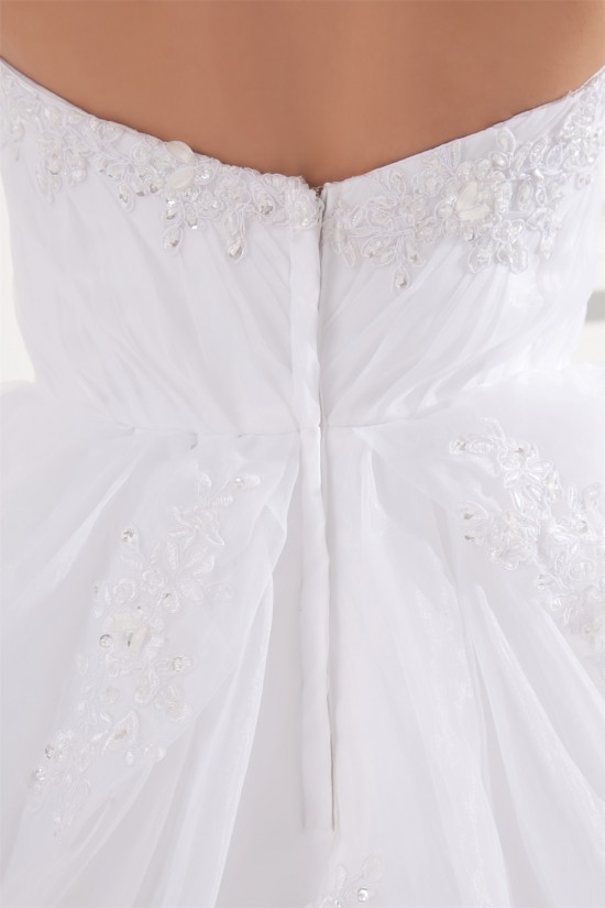 Amazing A-Line Strapless Sleeveless Satin Organza Wedding Dresses 2031102 Amazing A-Line Strapless Sleeveless Satin Organza Wedding Dresses 2031102
