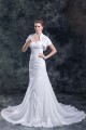 Amazing A-Line Sweetheart Taffeta Beaded Wedding Dresses with A Short Sleeve Jacket 2031104