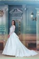 Amazing Ball Gown Long Sleeve Satin Lace V-Neck Wedding Dresses 2031105 Amazing Ball Gown Long Sleeve Satin Lace V-Neck Wedding Dresses 2031105