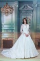 Amazing Ball Gown Long Sleeve Satin Lace V-Neck Wedding Dresses 2031105 Amazing Ball Gown Long Sleeve Satin Lace V-Neck Wedding Dresses 2031105